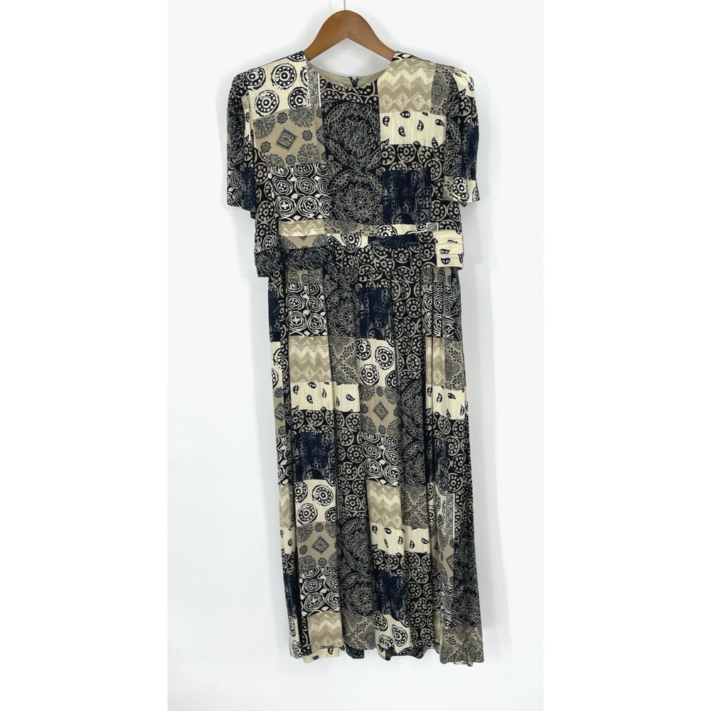VTG Karin Stevens Dress Set 6 Maxi‎ Patchwork Chiffon Boho Retro Church Wedding